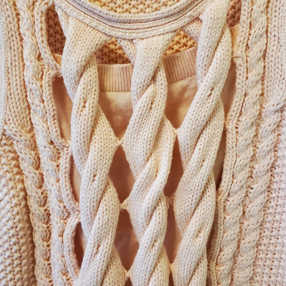 VENUS Peachy Pink Pullover High-Low Sleeveless Sweater Top - S - Picture 5 of 12
